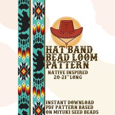 an advertisement for the hat band loom pattern native inspired