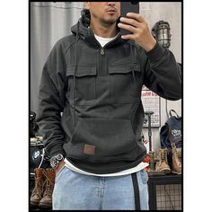 Black Hoodie With Pockets For Winter, Casual Hooded Sweatshirt For Outdoor, Urban Long-sleeved Sweatshirt For Outdoor Activities, Urban Long Sleeve Sweatshirt For Outdoor Activities, Black Fleece Hoodie With Pockets, Techwear Fleece Hoodie With Pockets, Urban Fleece Outerwear With Pockets, Hoodie Sweatshirt For Outdoor Activities, Urban Long Sleeve Hoodie For Outdoor Activities