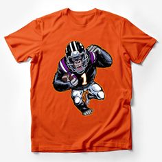 Gorilla Football Player Graphic Tee, Sports Fan T-Shirt, Athletic Mascot Design, Casual Streetwear, Unisex Shirt Male T-Shirt Custom graphic T-Shirt.Customize your color Sportswear Crew Neck T-shirt With Graphic Print, Football Season Fan Apparel T-shirt With Crew Neck, Sporty T-shirt With Football Season Screen Print, Football Season Sportswear T-shirt With Sublimation Print, Fan Apparel T-shirt For Sports Season, Crew Neck, Sportswear T-shirt With Sublimation Print For Football Season, Sportswear T-shirt With Team Name For Football Season, Sports Team-colored T-shirt With Graphic Print, Team-colored Sportswear T-shirt With Team Name