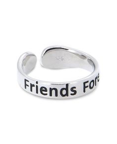 “Friends Forever” Whether it's a group of your close girlfriends or an individual connection, certain friendships sustain us and keep us going. Wear and share this ring as a symbol of your connection. Symbolic dandelion art underscores your journey of companionship. Inspirational ring “Friends Forever” Made of sterling silver 27Adjustable fit - suitable for ring sizes 7.5–10 Dandelion Art, Friendship Ring, Friendship Rings, Ring Sizes, Friends Forever, Dandelion, Rings For Men, Ring Size, Stamp