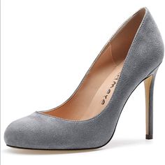 Nwt Castamere Round Toe Stiletto Pump In Suede Gray Round Toe Slip On Manmade Material Imported Rubber Sole Synthetic Material,Round-Toe,Normal Shoe Width Runs True To Size Standard Us Size, 4 Inch Or 10cm Heel Size 7 Chic Fitted Gray Heels, Gray Fitted Heels For Evening, Fitted Gray Heels For Evening, Fitted Suede Heels With Round Toe, Fitted Suede Court Shoes With Round Toe, Gray Heels For Formal Occasions, Fitted Suede Closed Toe Heels, Fitted Suede Court Shoes For Party, Elegant Gray Round Toe Heels