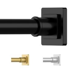 an image of a black and gold curtain rod