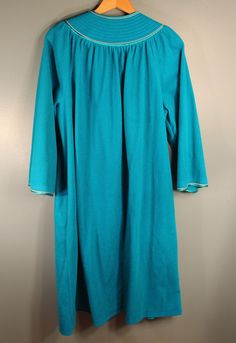 "Vintage, 1950's, Evelyn Pearson blue nightgown. RN 14536. Made in the USA. In excellent condition, without rips or stains. Includes free shipping (US only). 100% Polyester Women's Large Length, 42.5\" Underarm to underarm, 19\" Across waist, 21.5\" Sleeves 20.5\"" Blue Long Sleeve Hospital Nightgown, Long Sleeve Blue Nightgown For Hospital, Vintage Blue Nightgown For Hospital, Vintage Blue Nightgown For Bedtime, Vintage Blue Nightgown For Home, Blue Vintage Nightgown, Blue Night Gown, Blue Nightgown, Troy Ny