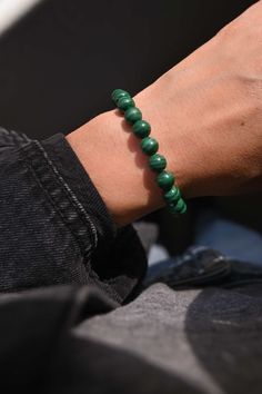 Wear your Malachite bracelet every day to remember that you are powerfully creating the life you desire. You are on a path of change, growth & transformation and it's beautiful how far you've come. Malachite is a stone of change, transformation, and growth. It encourages risk-taking, letting go of old stories that no longer serve you, and breaking free from ties that keep you from evolving. Releasing negative experiences and old traumas, this crystal is truly a stone of personal freedom! AAA Mal Green Natural Stones Bracelet For Everyday, Spiritual Malachite Bracelets As Gift, Spiritual Malachite Bracelet With Natural Stones, Spiritual Malachite Bracelet As A Gift, Spiritual Malachite Beaded Bracelets For Healing, Spiritual Malachite Beaded Bracelet For Healing, Hand-strung Malachite Bracelets For Gifts, Hand-strung Malachite Bracelets As Gift, Adjustable Malachite Spiritual Bracelet