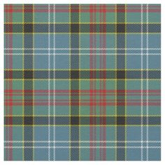 a blue and green plaid fabric