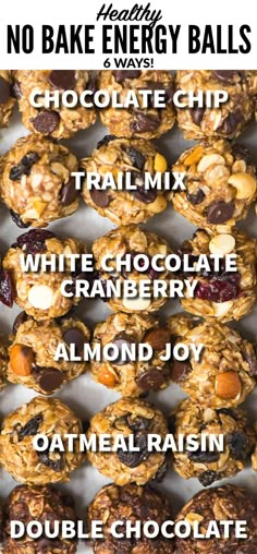 chocolate chip trail mix and white chocolate cranberry almond oatmeal raisin cookies