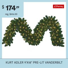 Add and extra touch of holiday cheer to your home with this lifelike pre-lit garland.UL approved# of Branch Tips: 320Number of Lights: 100Features: Lighted, Pre-LitMounting Type: HangingBase Material: 50% Plastic, 30% Copper, 10% Metal, 10% GlassCountry of Origin: Imported Christmas Garlands, Wreaths Christmas, Kurt Adler, Copper Metal, Holiday Cheer, Copper, Holiday Decor, Christmas, Green