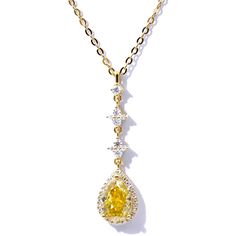 Beautiful Nwot Handmade One Of A Kind, Fancy Yellow Certified Pear Diamond Moissanite Necklace. Elegantly Wraps You In Jewels And Sparkles Like Royalty! * Fancy Yellow Pear Diamond Moissanite 7x10mm 2 Carats * Metal Finish: 18k Yellow Gold Plated * Material Type: Solid 925 Sterling Silver, Stamped S925 * Approx Necklace 16-18” Hypoallergenic And Friendly For Sensitive Skin. All Measurements Are Approximate Elegant Yellow Bridal Necklace For Party, Elegant Yellow Teardrop Pendant Jewelry, Formal Yellow Teardrop Pendant Jewelry, Yellow Teardrop Necklace For Formal Occasions, Yellow Teardrop Necklace For Formal Events, Formal Yellow Teardrop Necklace, Elegant Yellow Bridal Necklace For Formal Occasions, Elegant Yellow Diamond-cut Necklace, Elegant Yellow Diamond Necklace