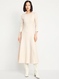 Saw this on Old Navy: Mass Outfit, Holiday Dresses Classy, Church Attire, 2024 Wishlist, Chic Maxi Dresses, Ribbed Maxi Dress, Dress Beige, Old Navy Women, Plus Dresses