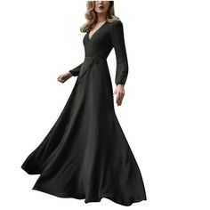 clearance Store,under $5 Clothes StoreClick Here Usmixi Dresses for Women 2023 Fall Elegant Empire Waist Flowy Big Swing A Line Long Dresses Solid Long Sleeve V-Neck Maxi Formal Dresses for Women Black l FEATURE: Pull on Dress,A-Line Dresses,Long Sleeve,V-Neck,Maxi,Solid,This is a casual dress with special design that can show your perfect figure, make you more attractive, and can easily control parties, cocktail,beaches and other occasions. MATERIAL:95% Rayon+5% Spandex.This Womens Dresses is made of high quality cottonblend material, soft to the touch, lightweight and flowy,wearing comfortable and not irritating. OCCASSION:Summer Women's Dress Suitable For Dating,Wedding,Brithday,Cocktail,Party,Club,Dinner,Beach,Vacation,Holiday,And Daily Wear.It can be used as a coverups match with any A Line Long Dress, Plus Size Maxi Dress, Perfect Figure, Formal Dresses For Women, Plus Size Maxi Dresses, Long Dresses, Special Design, Empire Waist, Dresses Long