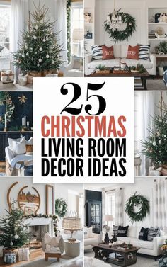 Christmas Living Room Decor Ideas, Living Room Decor Tips, Christmas Living Room Decor, Cozy Christmas Living Room, Holiday Living Room, Sitting Room Decor, Christmas Living Room, Christmas Mantle Decor