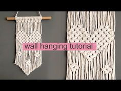 two macrame wall hangings made with yarn