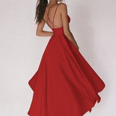 V-neck Slip Dress With Crisscross Straps For Date Night, Backless Prom Dress With Straps, Backless Dress With Delicate Straps For Prom, Evening Backless Dress With Spaghetti Crisscross Straps, Elegant Strappy Dress With Crisscross Straps, Chic Backless Dress With Strappy Back, Elegant Strappy Slip Dress With Crisscross Straps, Evening Backless Solid Color Dress, Evening Solid Color Backless Dress