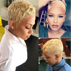 Short Blonde Wigs 100% Human Hair Wigs Cut Pixie Wigs None Lace Brazilian Hair, #AD, ##Brazilian, #advertisement, #Lace, #Pixie, #Cut Pixie Wigs, Eva Marcille, Crochet Weave, Short Pixie Wigs, Wigs Blonde, Closet Shoe, Tapered Natural Hair, Natural Hair Short Cuts, Hair Secrets