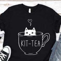 Comes In White Or Other Colors Upon Request! Comment Which Color You Would Like! Shirt Crafts, Cats And Books, Cat Tee Shirts, Black Like Me, Books Shirt, Dinner Night, Chicken Shirts, Chicken Scratch, Cat Tee