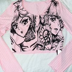 Anime Sailor Moon Like Cardigan - New With Tags Size: Medium Y2k Style Anime Print Tops For Spring, Spring Y2k Anime Print Tops, Long Sleeve Pink Tops With Anime Print, Y2k Long Sleeve Tops With Cartoon Print, Trendy Anime Print Winter Tops, Trendy Winter Tops With Anime Print, Aesthetic Long Sleeve Tops With Graphic Print, Long Sleeve Graphic Print Aesthetic Top, Aesthetic Long Sleeve Top With Graphic Print