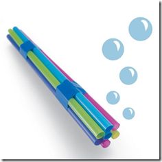 two toothbrushes with bubbles coming out of them on a white surface, one blue and the other green