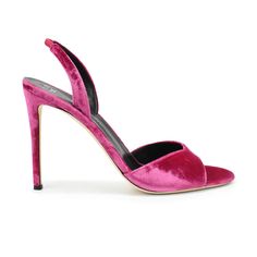 Giuseppe Zanotti slingback heels in pink crushed velvet with a peep-toe and a stiletto heel. Includes box and dust bag. Brand = Giuseppe Zanotti Size = 42 Condition = 10/10, Brand new in box Material = Crushed Velvet Heel Height = 130mm SKU = 23125-4 Elegant Pink Slingback Pumps With Wrapped Heel, Pink Slingback Pumps With Heel Strap For Gala, Pink Slingback Pumps For Gala With Heel Strap, Elegant Pink Slingback Pumps For Gala, Designer Pink High Heel Slingback Pumps, Pink Slingback Pumps With Wrapped Heel For Formal Events, Formal Pink Slingback Pumps With Wrapped Heel, Luxury Pink Slingback Pumps With Open Heel, Designer Pink Slingback Pumps For Party