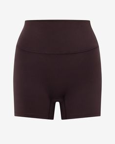 Serenity Scrunch Shorts 4" | Espresso – CSB Solid High-waisted Seamless Shorts, Brown Gym Bottoms With Built-in Shorts, Seamless 4-way Stretch Shorts, Brown Yoga Bottoms With Built-in Shorts, Solid Compressive Yoga Shorts, Espresso Brown, Active Shorts, Espresso