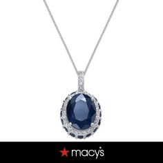 in stock Macy's Oval Sterling Silver Jewelry, Luxury Oval Jewelry From Macy's, Macy's Oval White Gold Jewelry, Macy's Fine Jewelry Oval Shape, Macy's Luxury Oval Jewelry, Formal Hallmarked Jewelry From Macy's, Macy's Cubic Zirconia Formal Jewelry, Macy's Formal Cubic Zirconia Jewelry, Formal Cubic Zirconia Necklace From Macy's