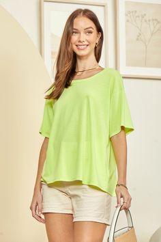 This tee is better than all the rest. With its relaxed dolman sleeves, round neckline and lightweight knit fabric, it’s your new go-to for laid-back style. In a solid color, it adds an instant pop of cheer to any outfit and your day. Whether you’re running errands or meeting friends for brunch, this tee is ready for adventure. And while the color may be bold, its message is even bolder. “Better Than All The Rest” is a motto to live by, a reminder that you should settle for nothing less than the Relaxed Crew Neck Short Sleeve Top For Summer, Trendy Short Sleeve Crew Neck Top In Solid Color, Trendy Short Sleeve Solid Color Crew Neck Top, Trendy Crew Neck Short Sleeve Loungewear Top, Trendy Crew Neck Short Sleeve Top For Loungewear, Trendy Short Sleeve Top For Summer Loungewear, Short Sleeve Crew Neck Top For Loungewear, Solid Color T-shirt For Loungewear, Summer Crew Neck Short Sleeve Loungewear Top