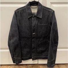 This Jacket Is In Excellent Condition With Hardly Any Signs Of Being Worn. Worn Only A Couple Of Times Rogue Territory, Raw Denim, A Couple, Mens Jackets, Color Blue, Jackets & Coats, Man Shop, Size Medium, Signs