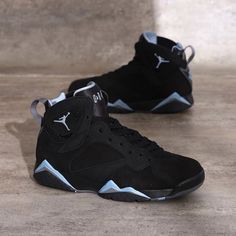 Nike Air Jordan 7 Chambray Black Light Graphite Cu9307-004 Size 8 - 14 Nike Shoes Women Fashion, Dream Shoe, Jordan Retro 7, Pretty Sneakers, Jordan Shoes Retro, Shoes Retro, Jordan 8, Shoes Nike Air, Jordan 7