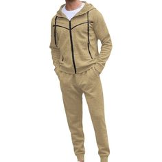 Product information: Color: white, black, wine red, Army Green, khaki, light gray, dark gray Top sleeve length: long sleeve Pants length: trousers Size: S,M,L,XL,XXL,XXXL Fabric name: Chemical Fiber blend Note: 1. Asian sizes are 1 to 2 sizes smaller than European and American people. Choose the larger size if your size between two sizes. Please allow 2-3cm differences due to manual measurement. 2. Please check the size chart carefully before you buy the item, if you don't know how to choose siz Fitted Gray Winter Tracksuit, Fitted Gray Tracksuit With Long Sleeves, Gray Fitted Long Sleeve Tracksuit, Fitted Gray Long Sleeve Tracksuit, Fitted Long Sleeve Gray Tracksuit, Gray Long Sleeve Tracksuit For Fall, Fall Gray Long Sleeve Tracksuit, Fall Long Sleeve Gray Tracksuit, Fitted Winter Tracksuit With Pockets