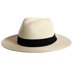 Embrace the summer with our Panama Summer Sun Hats, designed for both men and women. These hats combine style with comfort, ensuring you stay fashionable while being shielded from the sun. Perfect for any summer activity, our hats provide a chic and practical solution for the sunny weather. FEATURES: Timeless Style: With a solid pattern and casual look, our Panama Summer Sun Hats are the perfect accessory for any summer attire, enhancing your style whether you're at the beach, on a trail, or jus Packable Solid Sun Hat For Summer, Uv Protection Fedora Straw Hat, Lightweight Solid Color Brimmed Panama Hat, Solid Color Fedora Straw Hat With Uv Protection, Solid Fedora Straw Hat With Uv Protection, Summer Style Sun Hat For Travel, Solid Color Fedora With Uv Protection, Summer Adjustable Packable Hats, White Summer Panama Hat For Outdoor