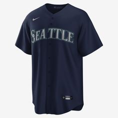 The MLB Seattle Mariners Jersey is ready for first pitch with its breathable polyester and lightweight fit. Its team details are straight from the players' authentic uniforms, helping you properly showcase your fandom. Ichiro Suzuki, Mlb Logos, Ken Griffey Jr., Griffey Jr, Along For The Ride, Ken Griffey, Nike Jersey, Tailored Design, Team Jersey