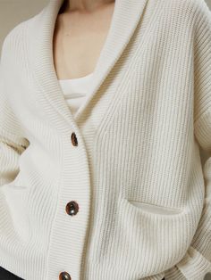 This slouchy cardigan is blended with soft and warm wool. The gently cropped silhouette is framed by a shawl collar and dropped shoulder seams, with generously big pockets, making for the coziest sweater. Wool Knitted Slouchy Cardigan, Silk Cardigan, Knit Shawl, Shawl Collar Cardigan, Shawl Cardigan, Merino Wool Cardigan, Big Pockets, Collar Cardigan, Women Shawl