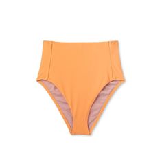 Women's Extra High Waist Tummy Control Medium Coverage Bikini Bottom - Kona Sol™ Orange L Fitted Uv Protection Swimwear For Spring, Solid High Waist Stretch Swimwear, Solid Swimwear With Wide Waistband For Vacation, Solid Color Swimwear With Wide Waistband For Vacation, Swimwear With Wide Waistband For Vacation, Vacation Swimwear With Wide Waistband, Seamless Solid Bottoms For Summer, Solid Seamless Summer Bottoms, Summer Seamless Solid Color Bottoms