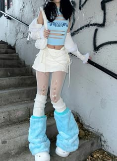 Pastel Festival Outfit, Actual Y2k Fashion, Style Long White Skirt, Warm Rave Outfits, Modest Rave Outfits, Aliyahcore Outfits, Unique Rave Outfits, Kawaii Outfits, Y2k Kawaii