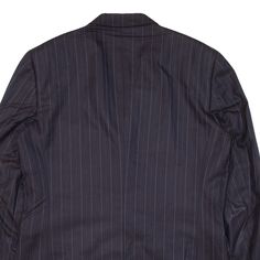 Item is in good used condition. >Size: M >Armpit To Armpit: 20" >Armpit To Cuff: 17" >Collar To Hem: 32" Pinstripe Business Outerwear With Pockets, Business Pinstripe Outerwear With Pockets, Business Blazer With Vertical Stripes And Long Sleeves, Striped Business Casual Outerwear With Pockets, Striped Long Sleeve Outerwear For Business Casual, Striped Business Outerwear With Pockets, Tailored Striped Long Sleeve Outerwear, Business Striped Outerwear With Pockets, Tailored Pinstripe Long Sleeve Outerwear