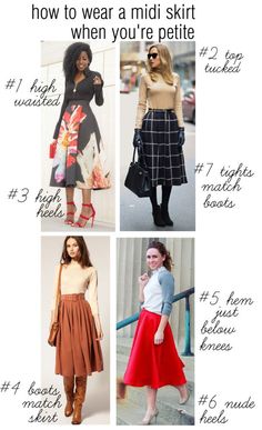 how to wear midi skirt 15 best outfits Midi Skirt Outfit Petite, Petite Office Wear, How To Wear Midi Skirt, How To Wear Skirts In Winter, Shoes To Wear With Skirts, Outfit Petite Women, Midi Skirt Outfit Spring, Shoes For Petite Women, Petite Tips