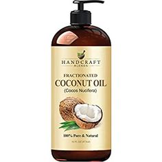 a bottle of coconut oil on a white background