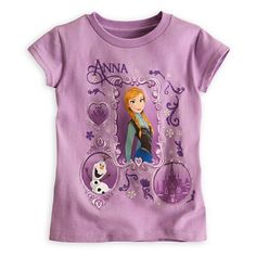 Warm hearted She'll weather her adventures with confidence in the cool comfort of this soft heathered knit tee featuring Anna, Olaf, and glittering Frozen filigree. Magic in the details... Anna and Olaf screen art Glitter accents Heathered jersey knit Ribbed crew neck The bare necessities 100% organic cotton certified under the USDA's National Organic Program Imported Disney Shirts For Kids, Anna And Olaf, Shirt Images, Anna Und Elsa, New Disney Movies, Screen Art, Disney Clothes, Purple Tee, Frozen Princess