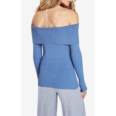 BCBGMAXAZRIA Risa Off-The-Shoulder Sweater | Runway Catalog Sweater Off The Shoulder, Scalloped Lace Dress, Off The Shoulder Tops, Off The Shoulder Long Sleeve, Off Shoulder Sweater, Shoulder Tops, Purple Sweater, Sweaters Online, Sweater Pullover