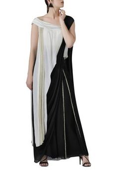 Shop for Limerick by Abirr N' Nanki Black Silk Crepe Pre-draped Saree With Top for Women Online at Aza Fashions Saree With Top, Pant Saree, Drape Pants, Pleated Drapes, Pearl Embroidery, Drape Saree, Indian Gowns Dresses, Embroidered Pants, Black Saree