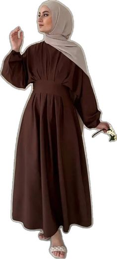 Coffee Brown V-neck Solid Color Maxi Dress, Brown Long Sleeve Solid Maxi Dress, Oversized Brown Long Sleeve Dress, Brown Solid Color Maxi Dress For Fall, Modest Long Sleeve Brown Dress, Elegant Long Sleeve Brown Abaya, Brown Solid Color Maxi Dress, Modest Brown Maxi Dress, Modest Brown Long Sleeve Maxi Dress