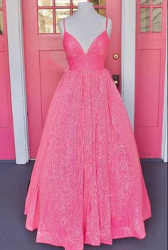 Orange Champagne, Glitter Prom Dress, V Neck Prom Dresses, Long Prom Gowns, Evening Dress Floor Length, Prom Dresses For Sale, Looks Party, Sequin Prom Dresses, Long Evening Gowns