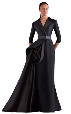 Black Evening Dress Classy, Concert Gown, Evening Dresses Hijab, Couture Dresses Gowns, Long Sleeve Black Evening Dress, Edward Arsouni, Cocktail Length Dress, Black Lover, Dresses Hijab