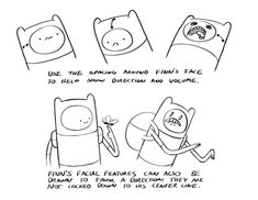 an image of how to draw adventure time finn from adventure time and finn from adventure time