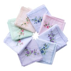 PRICES MAY VARY. 100% Cotton construction with beautiful rose embroidery Vintage style floral design perfect for weddings Pack of 32 soft cotton handkerchiefs measuring 13.7 in square Variety of 6 vibrant colors to choose from Great gift idea for bridal showers, Mother's Day, Valentine's Day LACS Handkerchiefs 
100% Brand New
 100% Cotton Hankies
Fashion and Vintage Handkerchiefs
Ideal for small gifts for any special occasion.
Note: As different computers display colors differently, the picture Handkerchief Aesthetic, Handkerchief Embroidery, Ladies Handkerchiefs, Embroidered Handkerchief, Embroidery Vintage, Textile Crafts, Vintage Handkerchiefs, Rose Embroidery, Fine Yarn