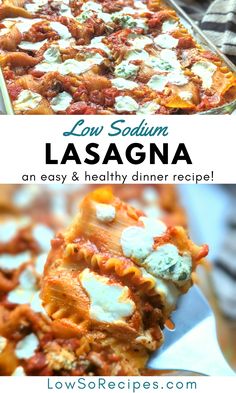 lasagna is an easy and healthy dinner recipe