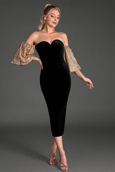 Embrace timeless elegance with the velvet patchwork midi dress. This exquisite dress features a sophisticated off-shoulder design that highlights your neckline and shoulders, while the luxurious velvet fabric adds a touch of opulence. The dress also boasts stunning sequin embellishments on the sleeves, adding a subtle sparkle to your look. Ideal for formal events, holiday parties, or elegant dinners. Handmade customization Fabric composition: 90% polyester fiber, 10% spandex Washing method: hand Elegant Dinners, Velvet Patchwork, Elegant Dinner, Cocktail Attire, Patchwork Patterns, The Velvet, Swimwear Sale, Shoulder Design, Womens Midi Dresses