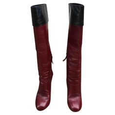 Miu Miu Leather Boots in Burgundy Miu Miu burgundy boot. Living skin with some signs. Soles marked as shown in the photo. Good condition, shows only small signs of normal use. Heel height: 3.9 in Height of boot leg: 16.5 in General information: Designer: Miu Miu Condition: Good condition Material: Leather Color: Burgundy Size: 38 EU Location: Italy Reference: 9240470 Burgundy Boots, Miu Miu, Wedge Boot, Riding Boots, Fashion Art, Modern Furniture, Leather Boots, Clothing And Shoes, Heel Height