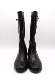 Sharon Pleather Middle Boots This product has been hand-picked by Storets' stylists. Hand Picked, Rubber Rain Boots, The Middle, Riding Boots, Boots, On Instagram, Black, Instagram