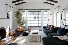 the living room is clean and ready for guests to use it as a focal point