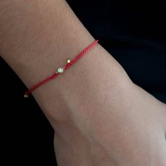 Diamond Friendship Bracelet, Diamond Bezel Bracelet, Affordable Fine Jewelry, Initial Disc Necklace, Bezel Bracelet, Red String Bracelet, Beaded Necklace Diy, Jewelry Diy Bracelets, Red String